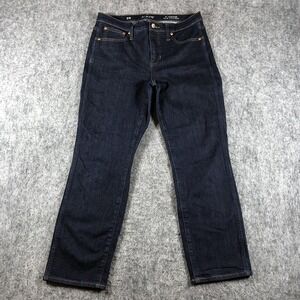 J Crew 9" Vintage Slim Straight Jeans Womens 29 Dark Wash Mid Rise Stretch